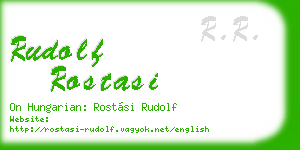 rudolf rostasi business card